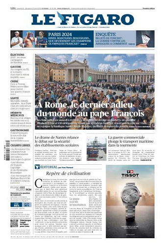 Le Figaro du Samedi 26 et Dimanche 27 Avril 2025