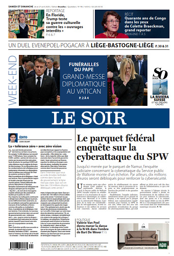 Le Soir - 26-27 Avril 2025