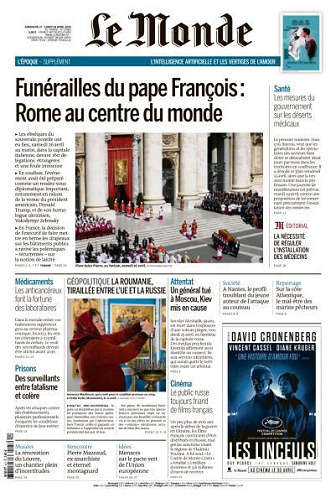 Le Monde du Dimanche 27 et Lundi 28 Avril 2025