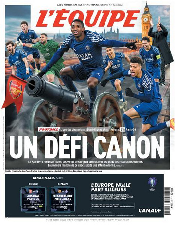L’equipe du Mardi 29 Avril 2025