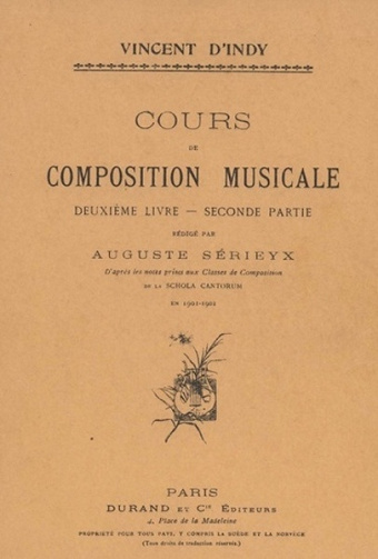Cours de Composition Musicale Tome 2 - Vincent d'Indy (1909)
