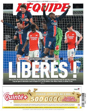 L’equipe du Jeudi 8 Mai 2025
