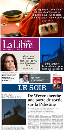Le Soir + La Libre - 8 Mai 2025