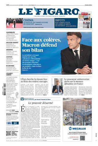 Le Figaro du Mercredi 14 Mai 2025