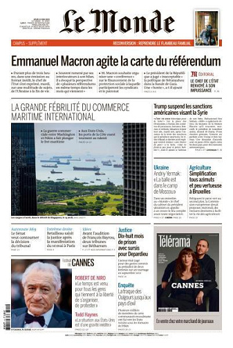 Le Monde du Jeudi 15 Mai 2025