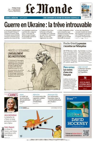 Le Monde du Mercredi 21 Mai 2025