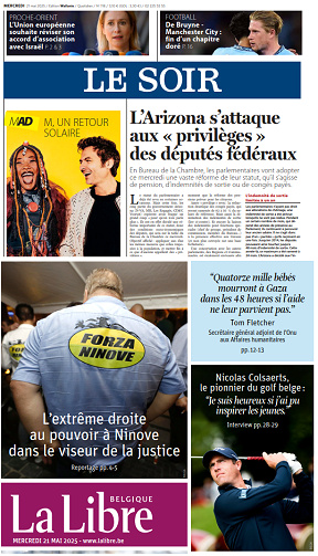 Le Soir + La Libre - 21 Mai 2025