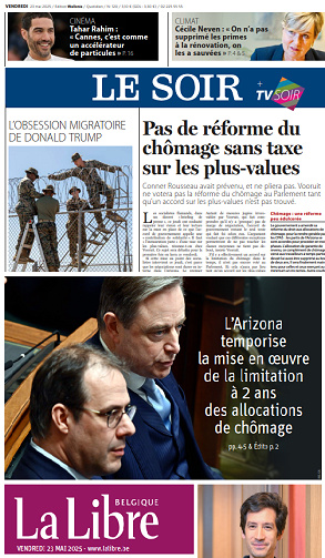 Le Soir + La Libre - 23 Mai 2025