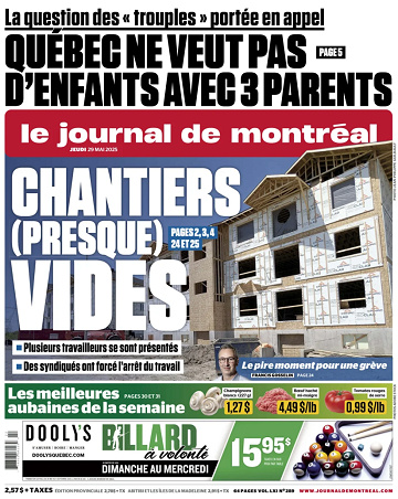 Le Journal de Montréal - 29 Mai 2025