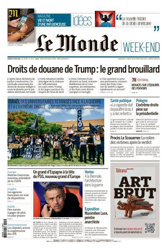 Le Monde du Samedi 31 Mai 2025