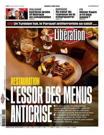 Libération du Mardi 3 Juin 2025