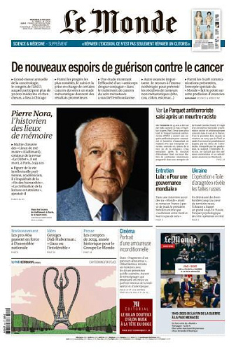 Le Monde du Mercredi 4 Juin 2025
