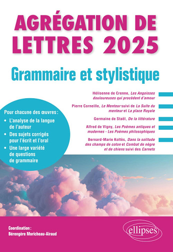 Agrégation de lettres 2025 : Grammaire et stylistique - Bérengère Moricheau-Airaud (2024)