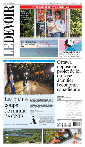 Le Devoir des 07 et 08 juin 2025
