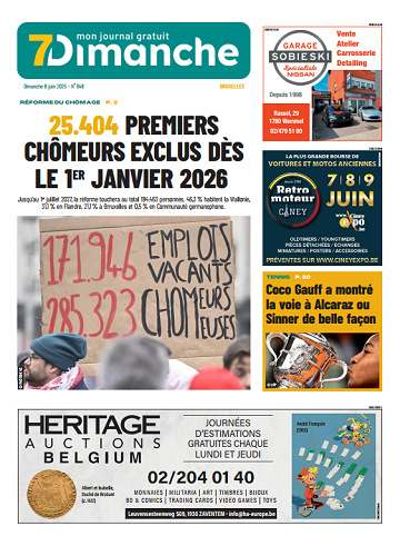 Pack Journaux Belges Du Dimanche 8 Juin 2025