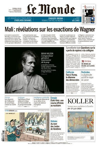 Le Monde du Vendredi 13 Juin 2025