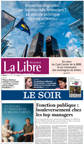 Le Soir + La Libre - 13 Juin 2025