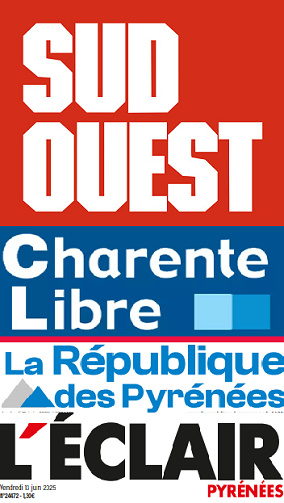 les journaux du Sud Ouest (13 éditions) - 14 Juin 2025