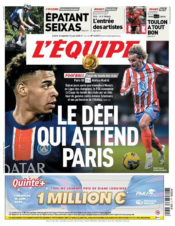 L’equipe du Dimanche 15 Juin 2025