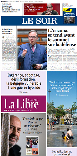 Le Soir + La Libre - 18 Juin 2025