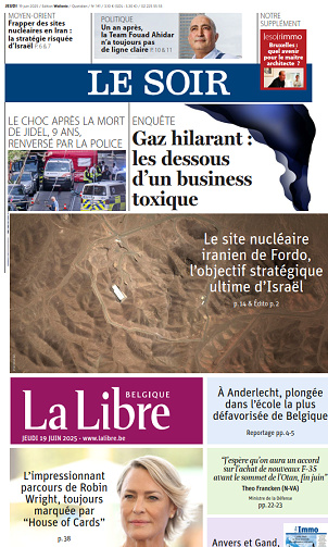 Le Soir + La Libre - 19 Juin 2025