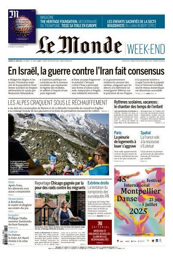 Le Monde du Samedi 21 Juin 2025