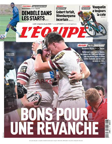 L’equipe du Dimanche 22 Juin 2025