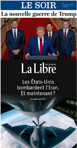 Le Soir + La Libre - 23 Juin 2025