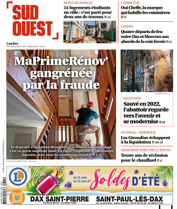 Sud Ouest (2 éditions) - 25 Juin 2025