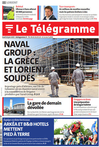 Le Télégramme [5 éditions] - 26 Juin 2025