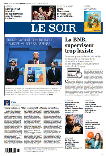 Le Soir Bruxelles - 26 Juin 2025