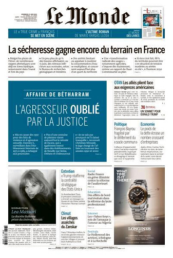 Le Monde du Vendredi 27 Juin 2025