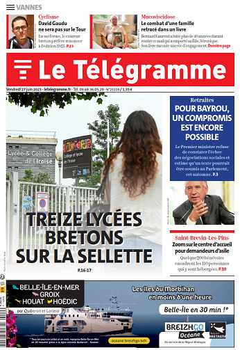 Le Télégramme [7 éditions] - 27 Juin 2025