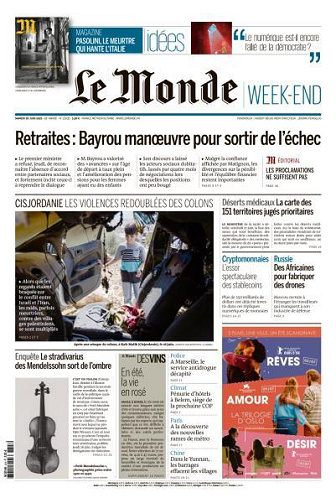 Le Monde du Samedi 28 Juin 2025