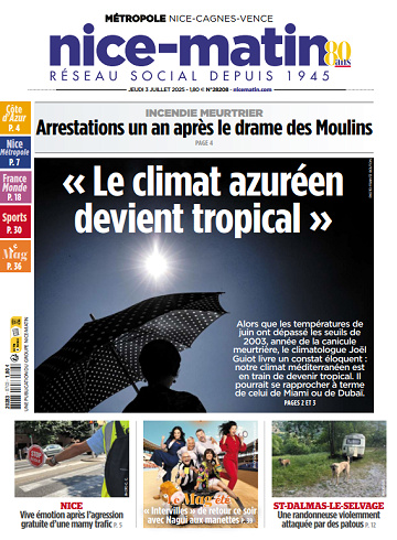 Pack Journaux Groupe Nice-Matin (8 éditions) - 3 Juillet 2025