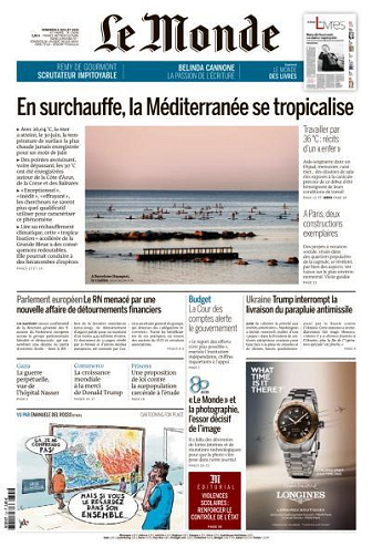 Le Monde du Vendredi 4 Juillet 2025