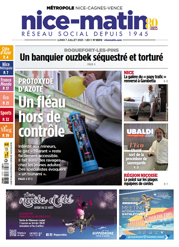 Pack Journaux Groupe Nice-Matin (8 éditions) - 7 Juillet 2025