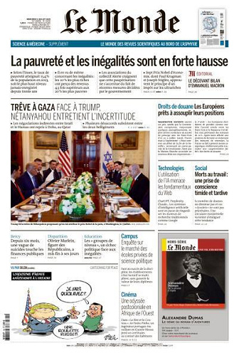 Le Monde du Mercredi 9 Juillet 2025