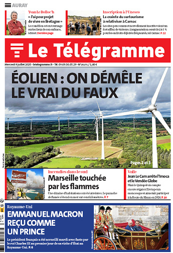 Le Télégramme (7 éditions) - 9 Juillet 2025