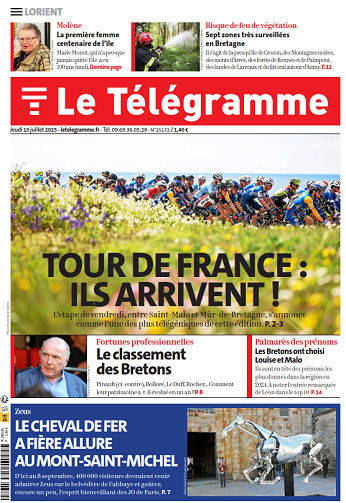Le Télégramme (7 éditions) - 10 Juillet 2025
