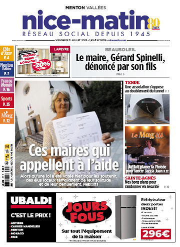 Pack Journaux Groupe Nice-Matin (8 éditions) - 11 Juillet 2025