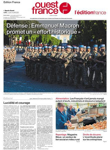Ouest-France Édition France - 14 Juillet 2025