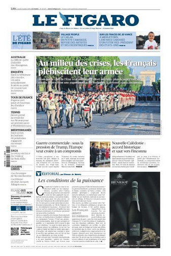 Le Figaro du Lundi 14 Juillet 2025