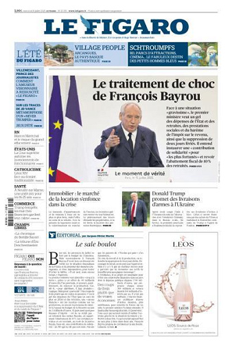 Le Figaro du Mercredi 16 Juillet 2025