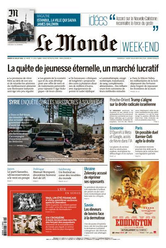 Le Monde du Samedi 19 Juillet 2025