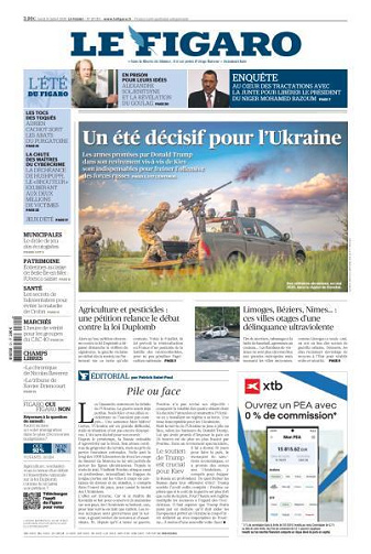 Le Figaro du Lundi 21 Juillet 2025