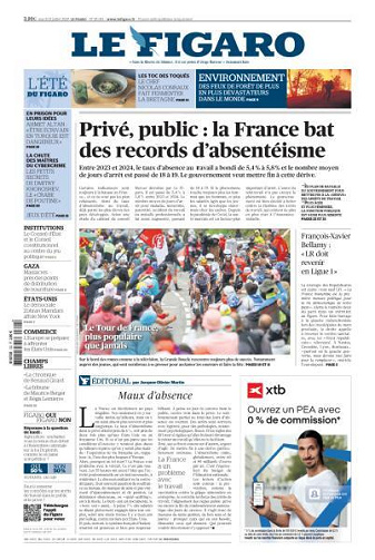 Le Figaro du Mardi 22 Juillet 2025