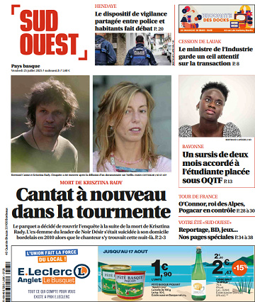 Sud Ouest (2 Éditions) Du Vendredi 25 Juillet 2025