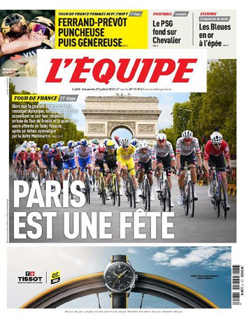 L’equipe du Dimanche 27 Juillet 2025