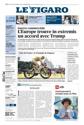Le Figaro du Lundi 28 Juillet 2025